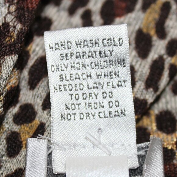 Chico's Size 2 Animal Print Sparkly Accented Top - Picture 10 of 10